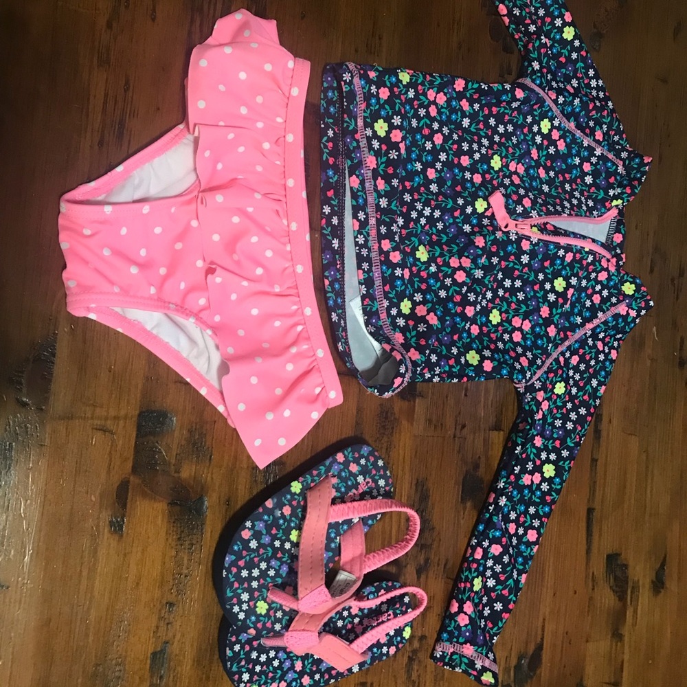 12 Mo Carter’s Swimsuit & FlipFlops